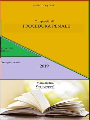 cover image of Compendio di PROCEDURA PENALE